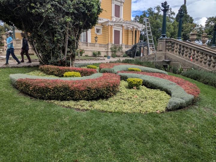 The gardens at Palacio Portales.