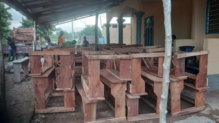 New desks and benches, September 2025.